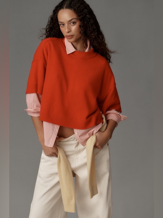 Anthropologie Sweaters - NWT Size XL - The Goldie Crew-Neck 100% Cashmere Sweater (NWT US$ 138)